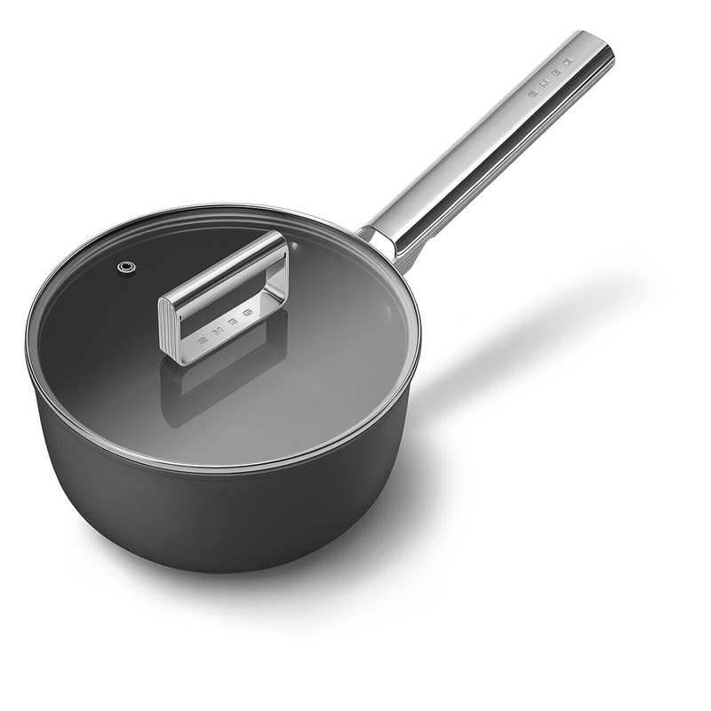 SMEG SPF2012BLM 20CM SAUCEPAN BLACK 1 SMEG SPF2012BLM 20CM SAUCEPAN BLACK